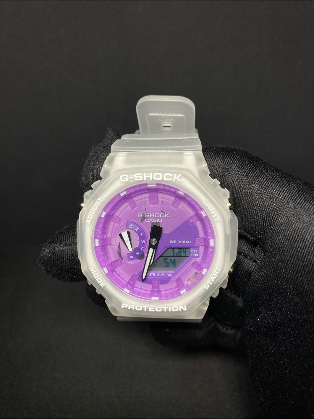 Custom G Shock Purple Clear Ga 2100 Model